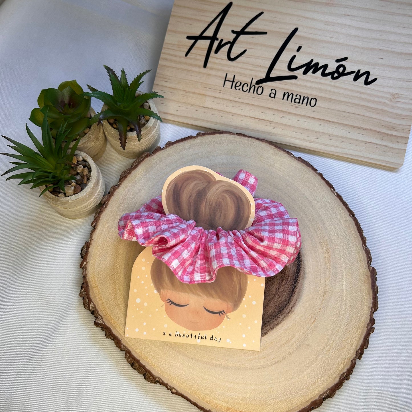 Scrunchie Vichy Rosa