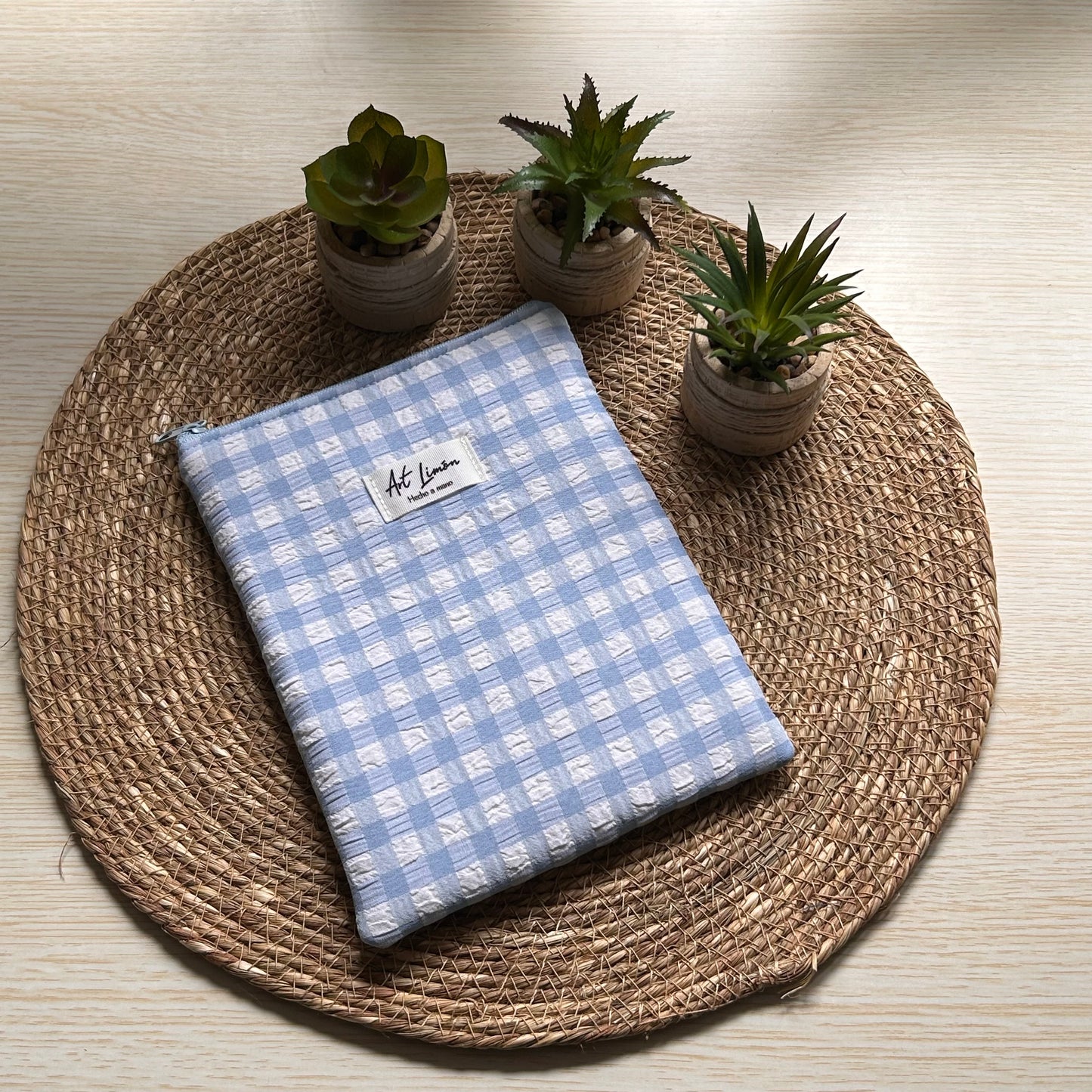 Funda para libros Vichy Azul