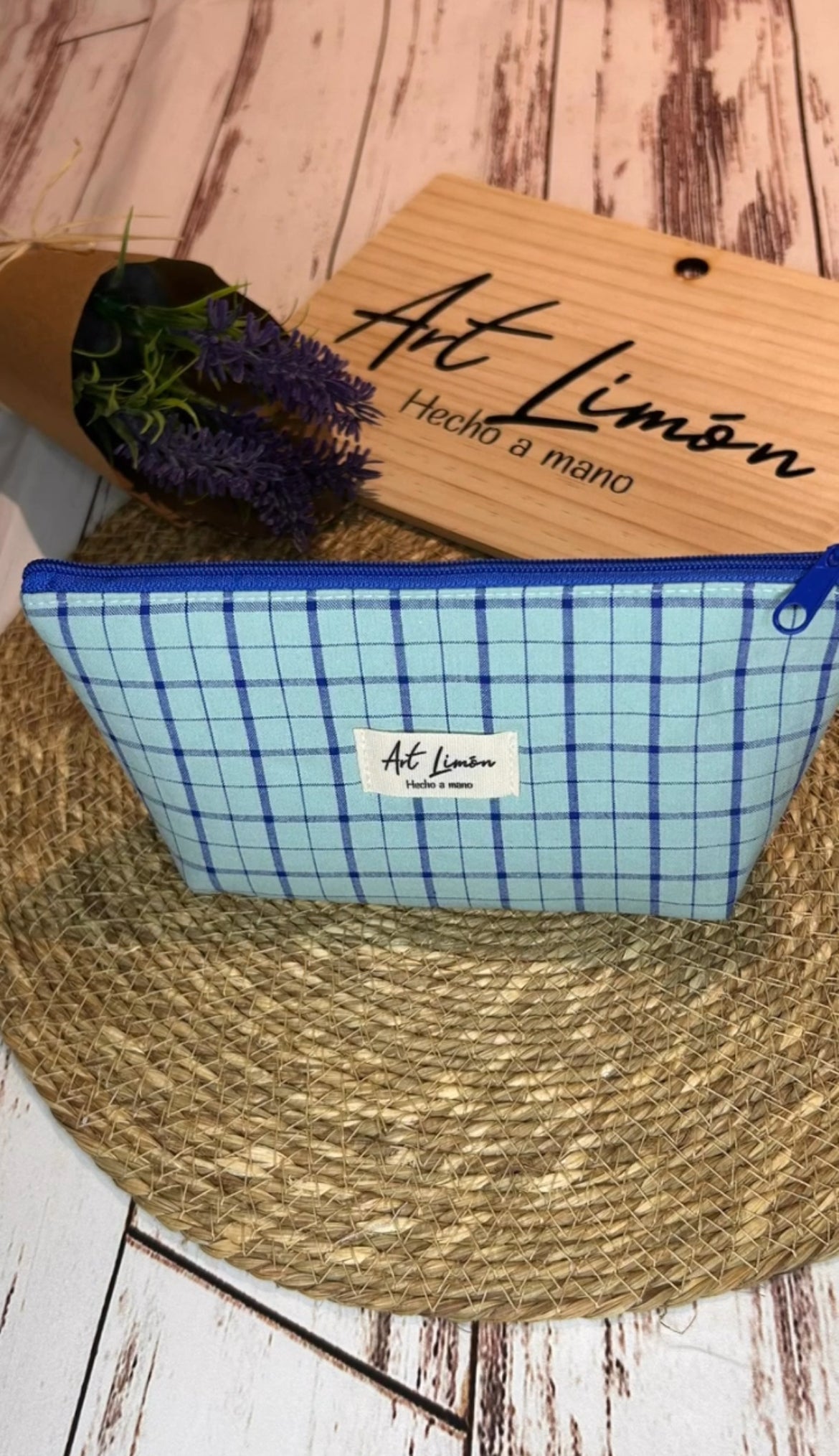 Mini neceser Ventana azul