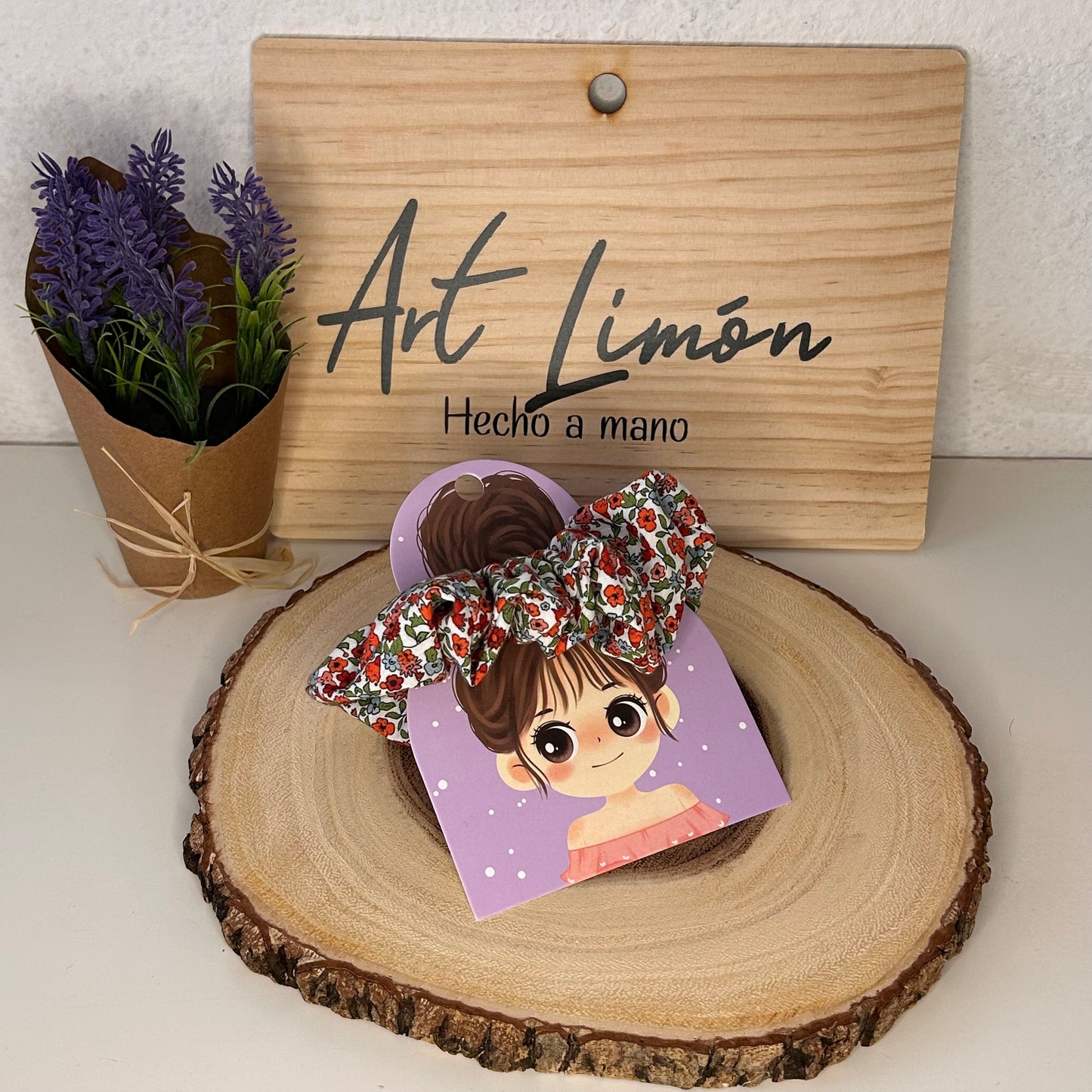 Scrunchie Flores Rojos