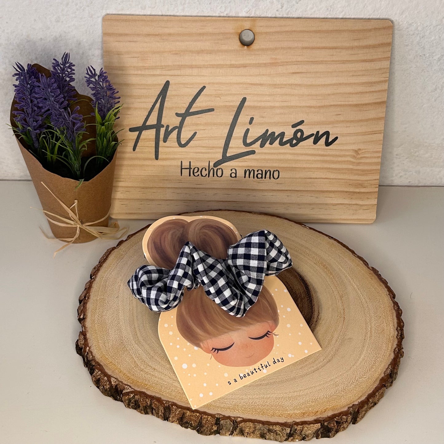 Scrunchie Vichy Negro