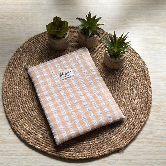 Funda para libro Vichy Beige