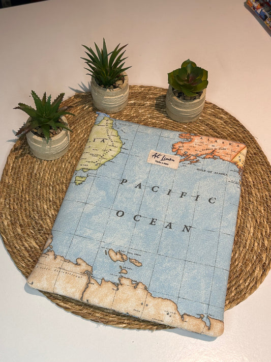 Funda para libro Mapamundi Azul